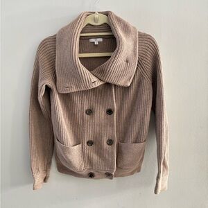 GAP Women's Double-Breasted Brown Wool
Blend Cozy Cardigan Grandpa Core